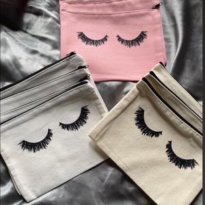 Mini canvas make up bags